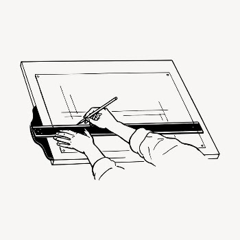 Drawing board clipart, vintage hand | Free Vector - rawpixel