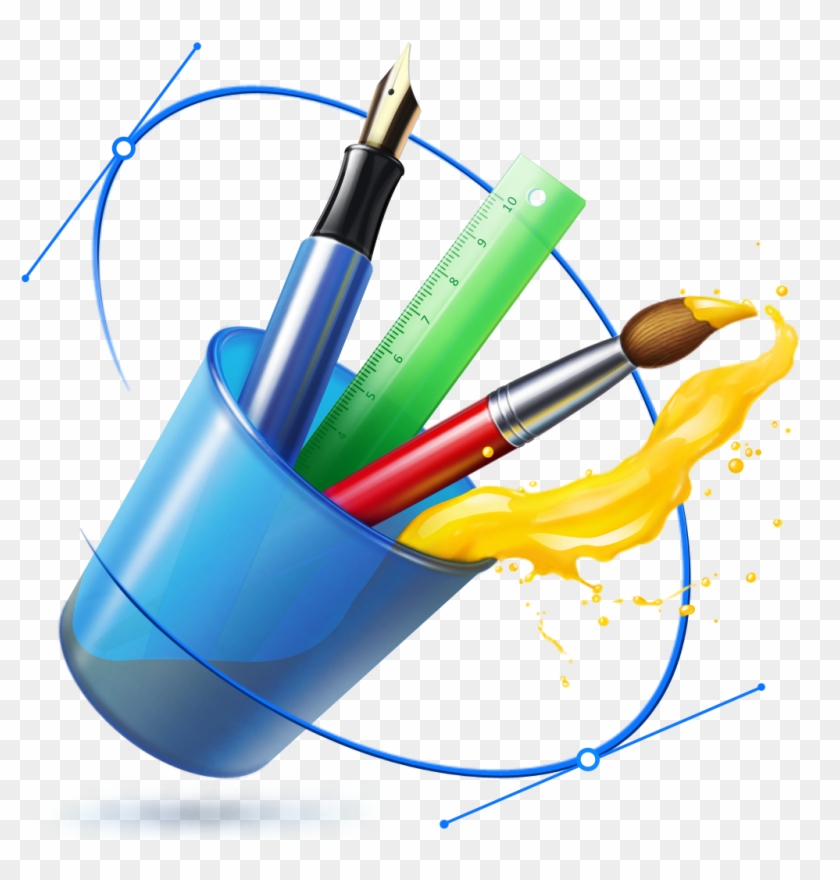 Drawing Brush Logo Png - Graphics Designing Software Icon