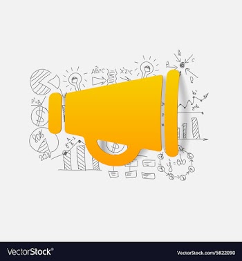 Drawing business formulas megaphone vector image