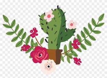 Drawing Cactaceae Painting - Cactus &amp; Rose