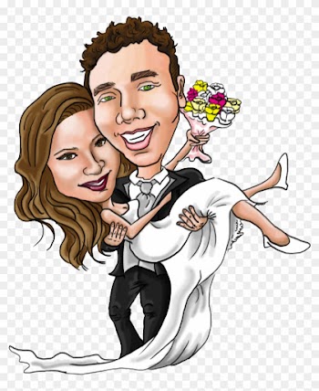 Drawing Caricature Boyfriend Clip Art - Novios Caricatura Png