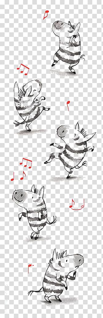 Drawing Cartoon Line art Sketch, Cartoon zebra transparent background PNG clipart
