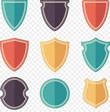 Drawing Cartoon Vecteur - Vector hand-painted cartoon shield 