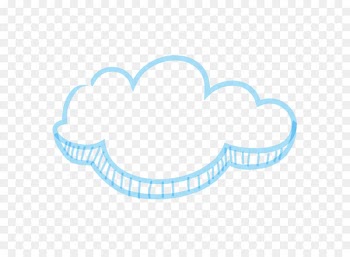 Drawing Cloud Painting - Vector blue hand-painted cloud dialog box 