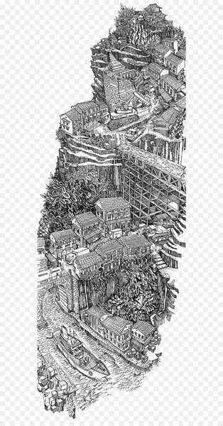 Drawing Doodle Illustration - building 