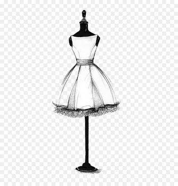 Drawing Dress Art Sketch - Fashion Design 
