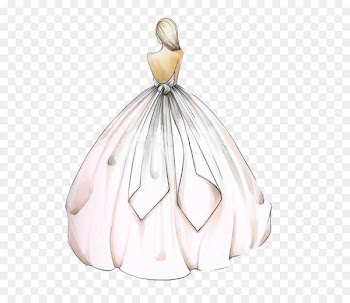 Drawing Dress Fashion illustration Sketch - bride 