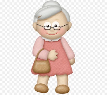 Drawing Family Clip art - White hair grandmother 