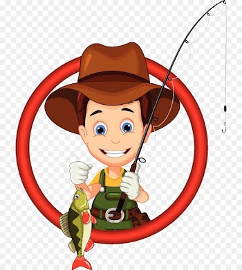 Drawing Fishing Illustration - The boy who catches fish 