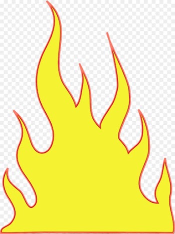 Drawing, Flame, Fire, Yellow, Line PNG