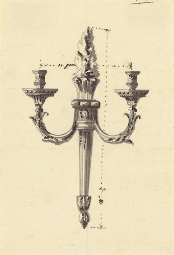 Drawing for a Wall Light; | Free Photo - rawpixel
