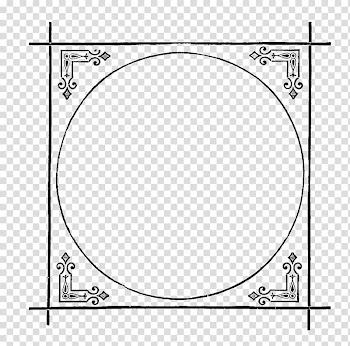 Drawing Frames Grayscale , square frame transparent background PNG clipart