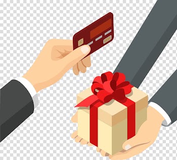 Drawing Gift, credit card to buy a gift transparent background PNG clipart