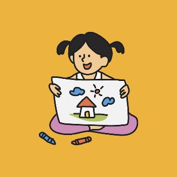 Drawing girl collage element, kid | Free Vector Illustration - rawpixel