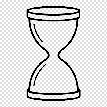 Drawing Hourglass Coloring book Line art, hourglass transparent background PNG clipart