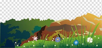 Drawing illustration Cartoon Illustration, Original hand colored green grass illustration transparent background PNG clipart