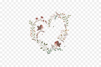 Drawing Illustrator Art Watercolor painting Illustration - Heart-shaped flower vine 