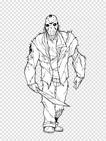 Drawing Line art Finger Sketch, friday 13 transparent background PNG clipart
