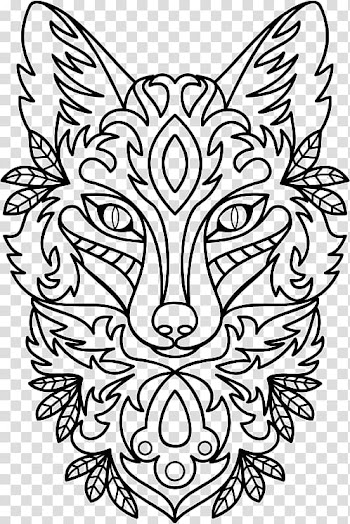 Drawing Line art Fox, fox Draw transparent background PNG clipart
