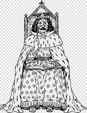Drawing Line art King Middle Ages , medieval transparent background PNG clipart