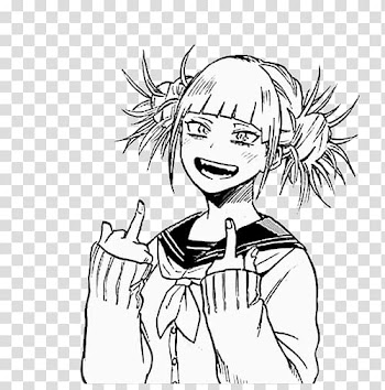 Drawing Line art My Hero Academia, toga anime transparent background PNG clipart