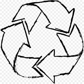 Drawing Line art Recycling symbol - drawn 