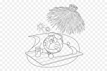 Drawing Line art Sketch - doraemon 