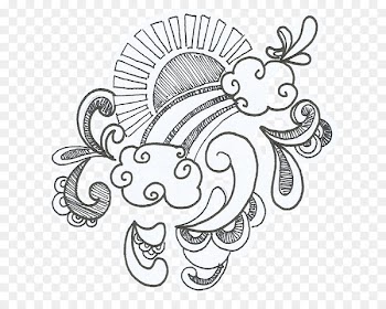 Drawing /m/02csf Line art Clip art - Sun doodle 
