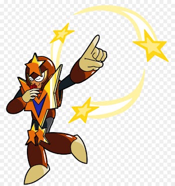 Drawing Mega Man 5 Artist Illustration - starman background 