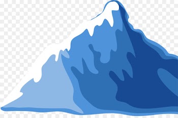 Drawing Mountain Cartoon - Blue Fresh Iceberg 