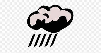 Drawing Of A Dark Cloud, A Symbol For Challenging Behaviors - Slecht Weer