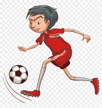Drawing Of A Football Player - Soccer Player Cartoon Png