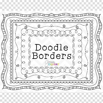 Drawing Paper Frames Art , Banner doodle transparent background PNG clipart