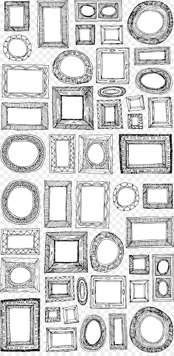 Drawing, Picture Frames, Portrait, Line, Line Art PNG