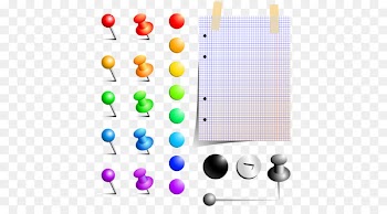 Drawing pin Post-it note Clip art - Pushpin various colors 