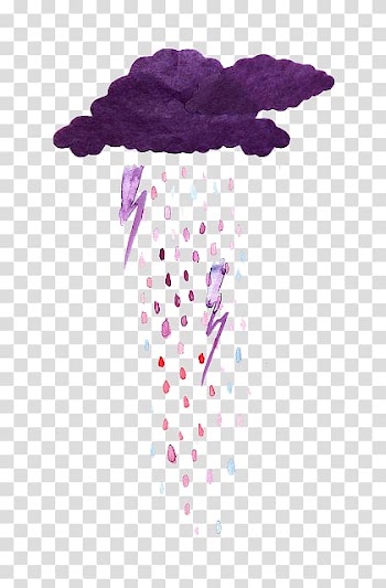 Drawing Rain Watercolor painting Purple, rain transparent background PNG clipart