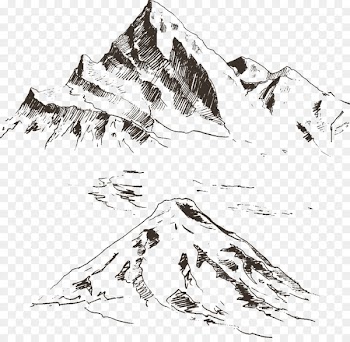Drawing Royalty-free Sketch - Vector Hand-painted mountain 