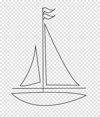 Drawing Sailboat Sailing Line art, ships and yacht transparent background PNG clipart