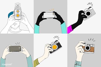 Drawing set of hands taking photos | Free stock vector - 315227