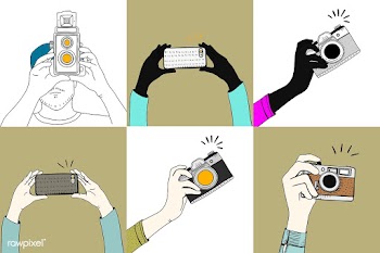 Drawing set of hands taking photos | Free stock vector - 49453