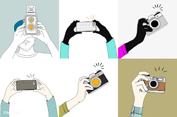 Drawing set of hands taking photos | Free stock vector - 49473