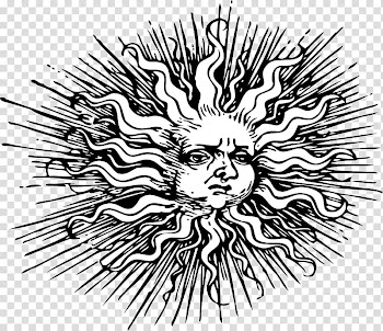 Drawing Sun Line art , Gray sun goddess transparent background PNG clipart