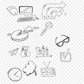 Drawing Symbol Finance Clip art - Vector sketch financial symbols 