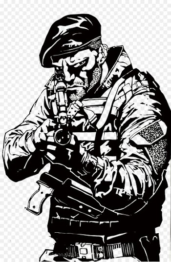 Drawing The Expendables Soldier - Vector attack the soldiers 