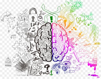 Drawing Therapy Brain Thought - Vector Color brain 