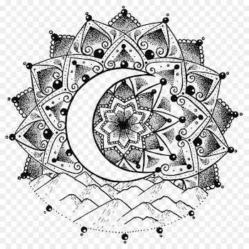 Drawing - vector moon 