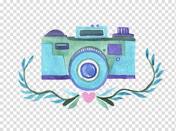 Drawing Watercolor painting Camera, Camera transparent background PNG clipart