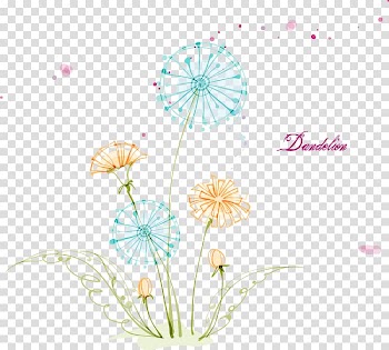 Drawing Watercolor painting Colored pencil Illustration, Flying Dandelion Creative transparent background PNG clipart