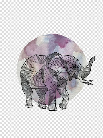 Drawing Watercolor painting Geometry Animal, watercolor animals transparent background PNG clipart
