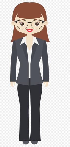 Drawing - Wearing glasses of cartoon woman 